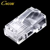 Cncob-conector de red de metralla curvada cat5e, conector de ordenador, cable rj45 8p8c, engarce de cristal, chip de cobre, 30 Uds. ► Foto 1/6