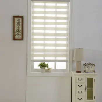 

Horizontal Sheer Shade Blind Zebra Dual Roller Blinds & Treatments Window Custom Cut to Size Curtains for Living Room