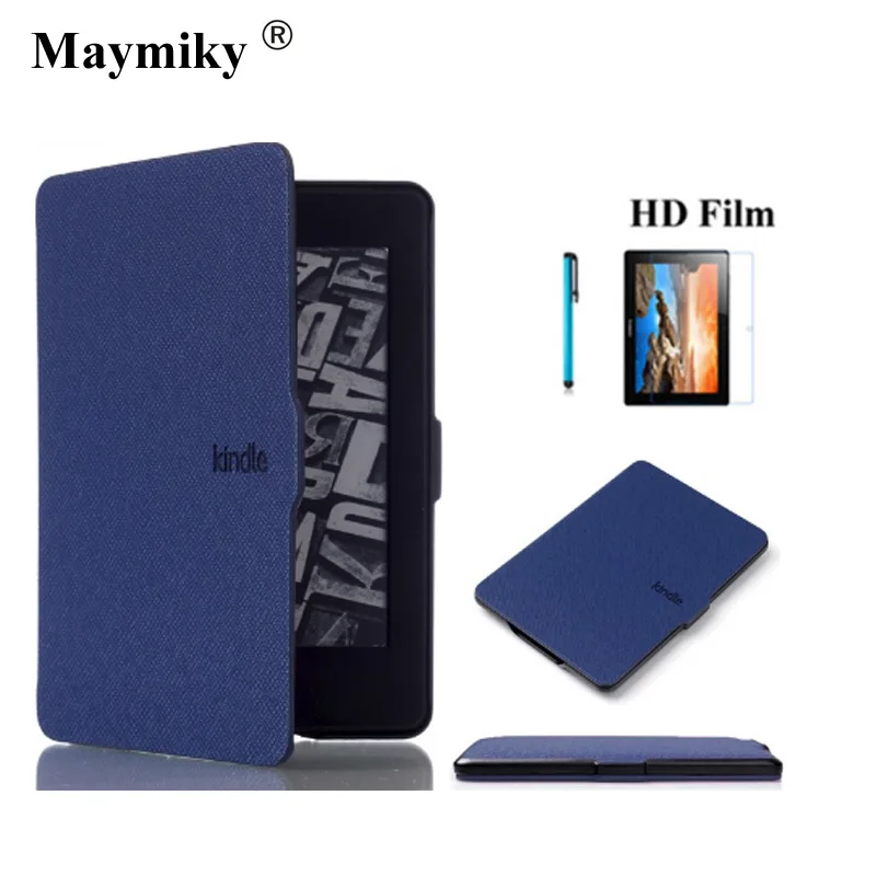 

For Amazon Kindle Paperwhite 1 2 3 PU Leather eReader Case For Amazon Kindle Paper White 2015 3 2 1 Flip e-Book Case+ Free gift