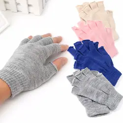 2018 Новые 1 пара стрейч вязаные перчатки мужские и женские без пальцев зимние теплые перчатки 4 цвета