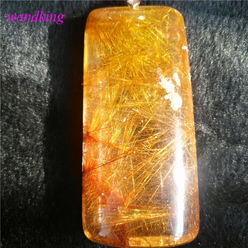 Золотой Рутиловый кварцевый кристалл натуральный кулон кристалл чакра кулон декоративные хрустальные камни и кристаллы