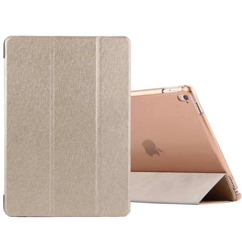 

For New ipad Pro 12.9 2018 Case Silk magnetic with Stand Ultra Thin PU Leather + hard Back Smart Cover For ipad Pro 12.9 2018