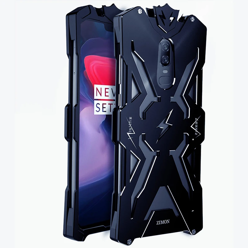 

2018 hot New Design Zimon Metal Armor Cases for 1+6 Series Aluminum Metal Shockproof Back Cover for ONE PLUS 5 6 Phone Housing