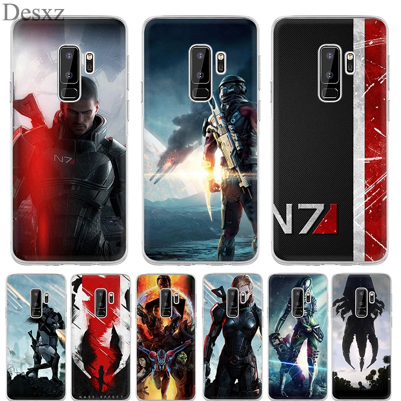 

N7 Mass Effect Phone Case Cover For Samsung Galaxy S8 S9 Plus Note 8 9 S7 Edge Soft TPU Cases