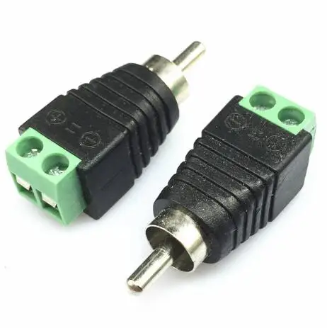 

5pcs/lot RCA Connectors Male Plug to Screw Terminal Video AV Adapter Connector