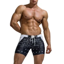 Плавки с принтом для плавания мужские быстросохнущие шорты для плавания пляжные шорты для плавания спортивный костюм и аксессуары