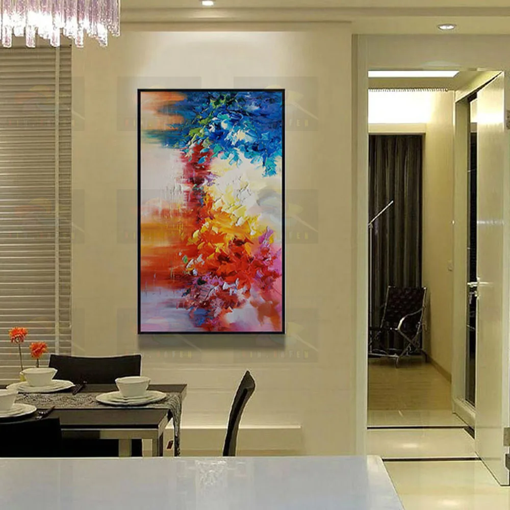 hand-painted Landscape oil painting modern living room decorative painting 100% best Knife painting original  directly from artis YS1-002 (6)