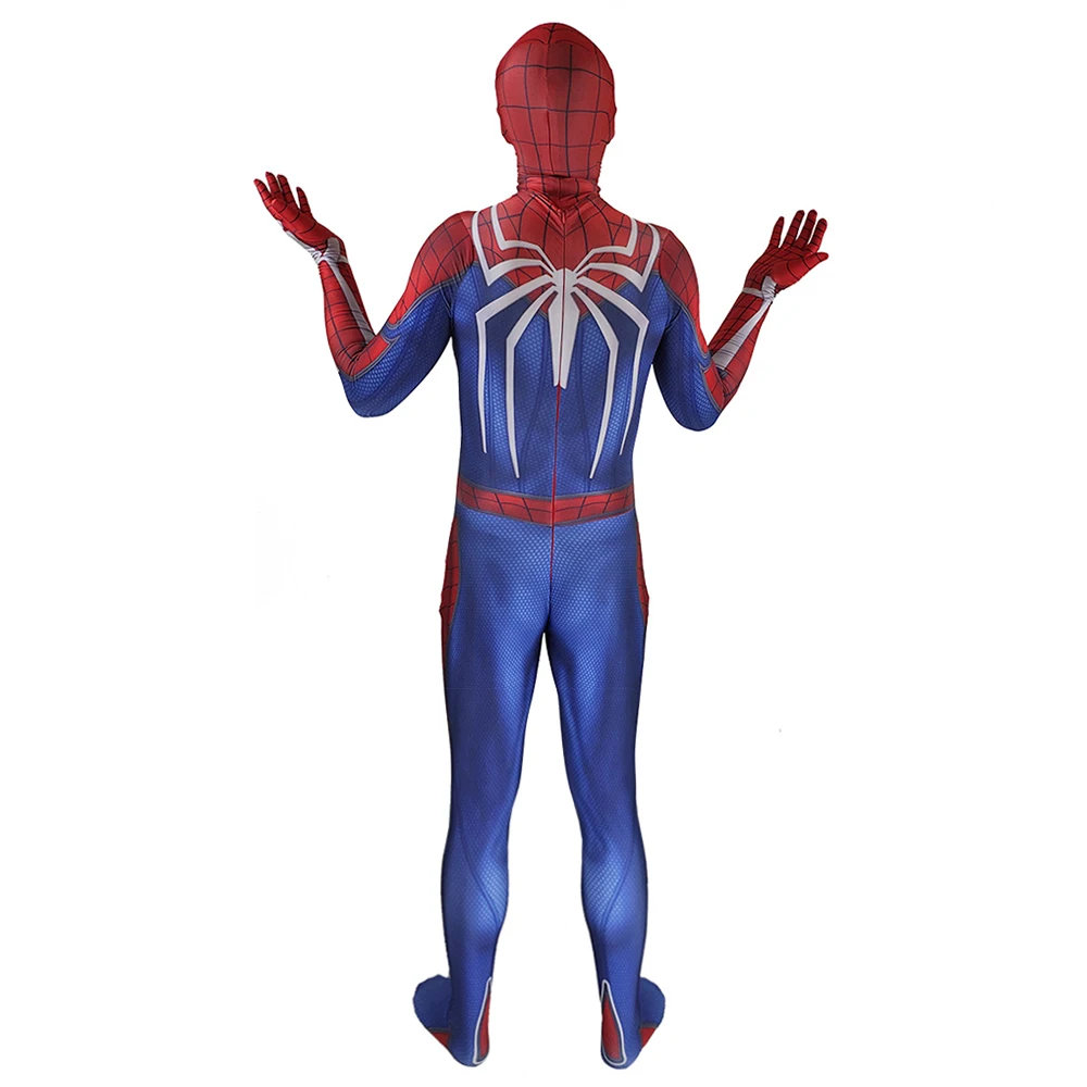 Spider-Man PS4 Cosplay Costume Video Game 3D Print Spiderman Full Bodysuit Halloween Costume For Kids Superhero Fancy Dress