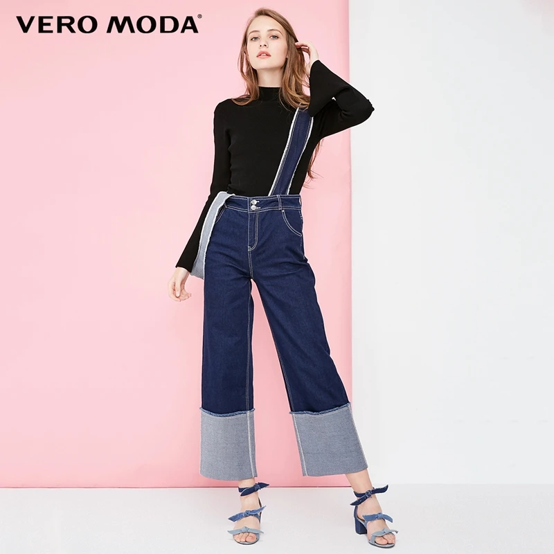 Vero Moda новые женские широкие джинсы с необработанными краями | 318332504