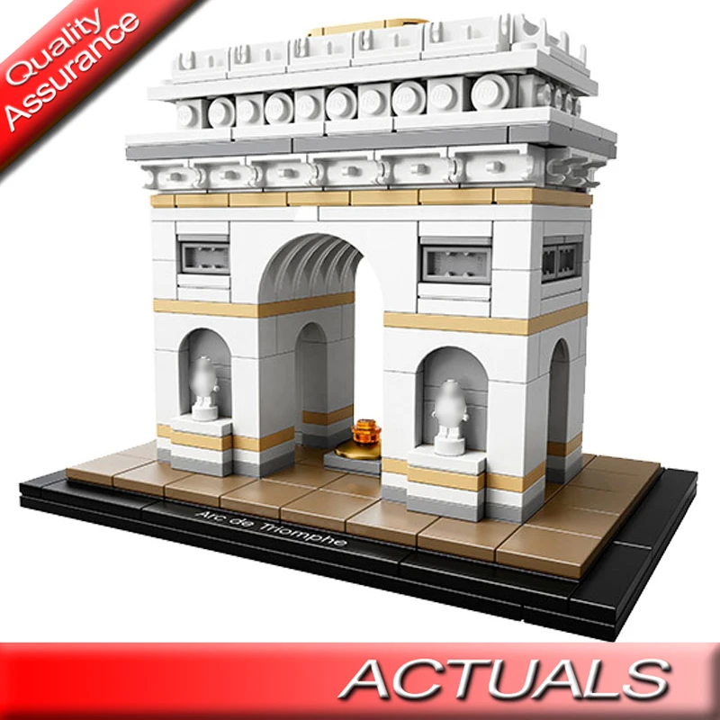 

17012 433Pcs Compatible Legoed City Street View Building Blocks French Arc De Triomphe Model Bricks Creative Toys 21036