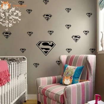 

Lovely Diy Superman Hero Removable Vinyl Wall Decal Stickers for Living Room Home Decor Mural Wallpaper Baby Nursery Bedroom