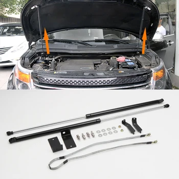 

Fit for Ford Explorer 2013-2015 Car Exterior Accessories Steel Black Front Bonnet Hood Lift Support Shock Struts 2pcs