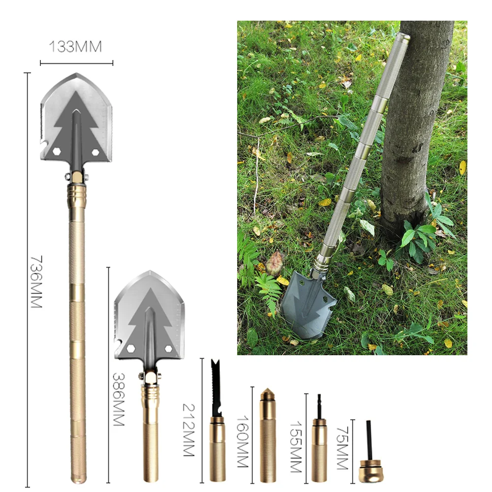 Military Shovel Folding Portable Camping Tactical Survival Shovel Multifunctional Knife Outdoor Garden Hand Tools Screwdriver Military Shovel Folding Portable Camping Tactical Survival Shovel Multifunctional Knife Outdoor Garden Hand Tools Screwdriver