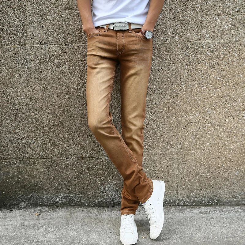 tan skinny jeans mens