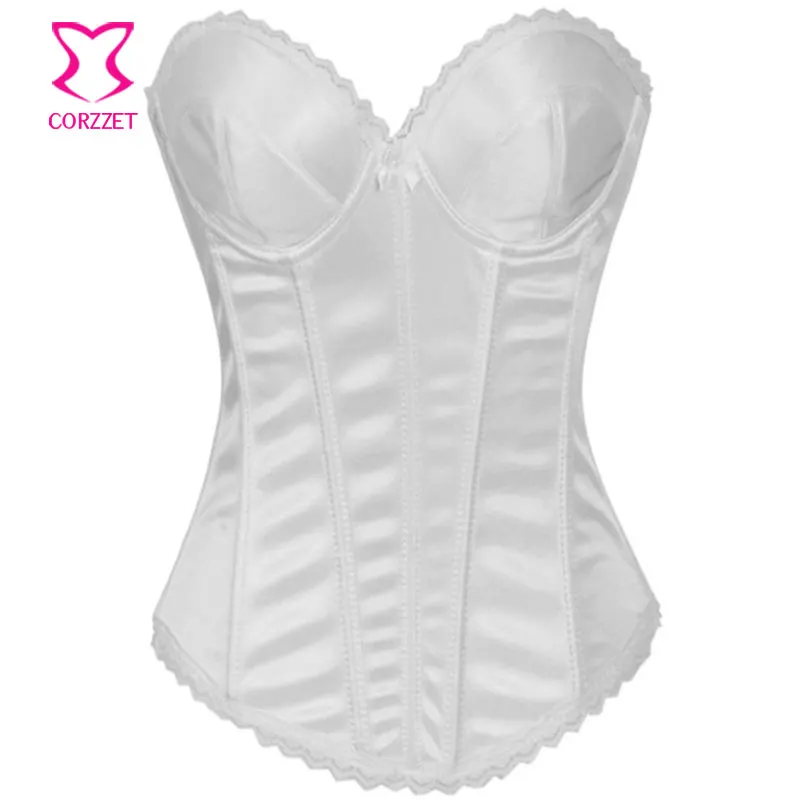 Ongewapend Dat Kostuums Sexy Corset White Bustier Top W/ Straps Push Up Underwire Bra Corselet  Overbust Korsett For Plus Size Women Corsets and Bustiers|corset  white|corset ball gown prom dressescorset leather - AliExpress