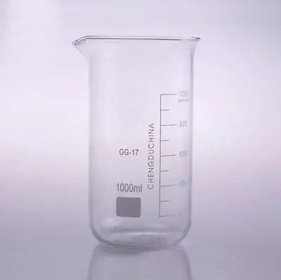 Copo de Forma Alta de Vidro de Borosilicato Borosilicato de Laboratório de Química Engrossado com Bico 1000 ml de Laboratório de Química Proveta Transparente 2 beaker chemistry