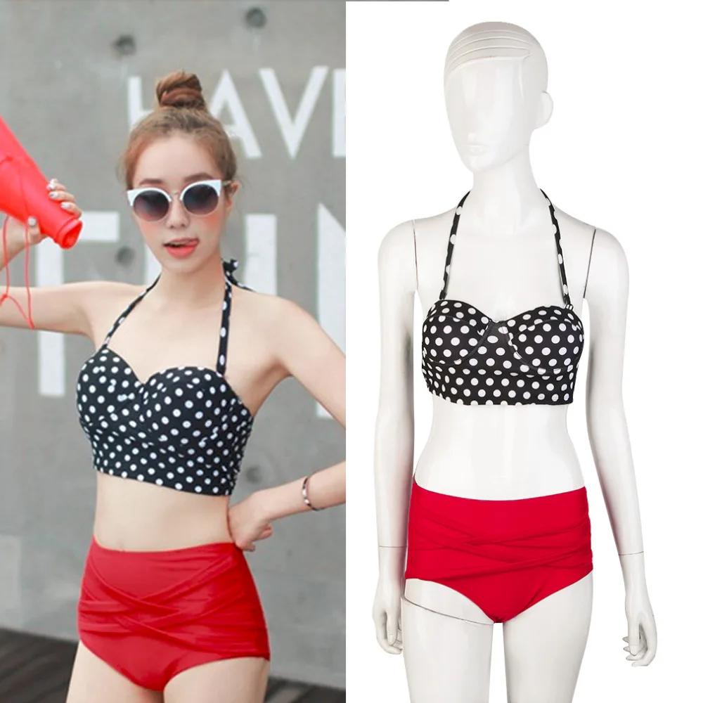 

Vintage Retro Rockabilly High Waisted 50s Style Bikini Swimsuit Hot Sexy new