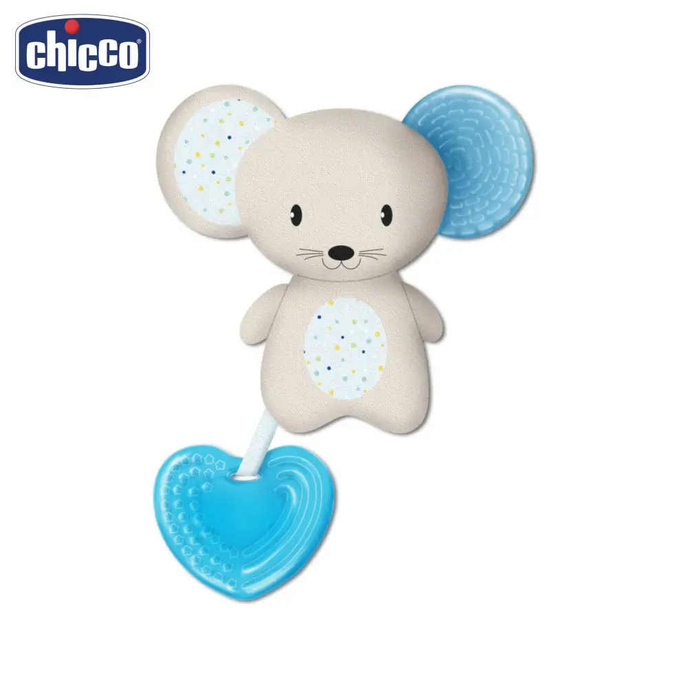 Игрушка-прорезыватель 3-в-1 Chicco Fresh Friends 4 мес+., цвет голубой - Цвет: Синий