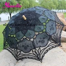 200 шт Лот оптовик фабричная ручной работы Хлопок Кружева Свадебные зонтик вечерние зонтик