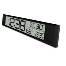 Digital electronic alarm clock temperature and humidity display wall clock decoration European battery clock Date indoor tempera