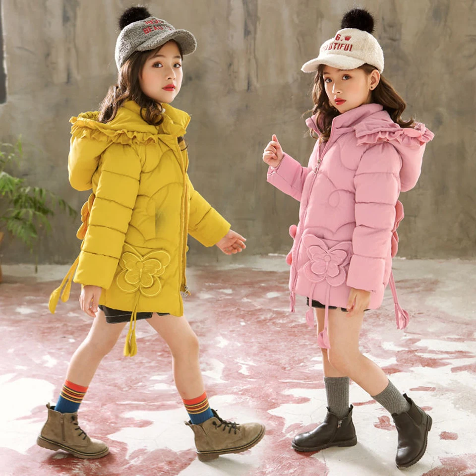

Hot New Girl Coat Outwear Children Winter Baby Girl Coat Warm Hooded Children Clothing Winter Parkas 4 Colors Girls Clothes