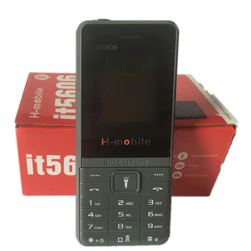 2019 Новый H-mobile IT5606 телефона 1,77 "Dual SIM основные большая клавиатура Quad Band WhatsAPP MP3 FM Bluetooth громкая Динамик телефона