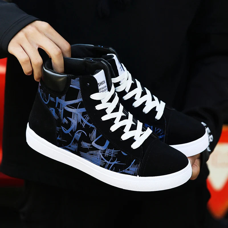 

Four seasons fashion casual high-top shoes, breathable and comfortable canvas shoes, personalized non-slip Sneakers