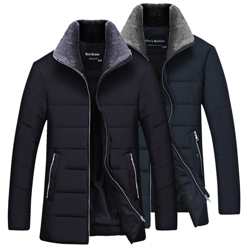 Largas Nuevo 2018 thick De Blue Para black Abrigo Invierno Abrigos Estilo Black Hombre Marca Ropa Chaquetas Largo Moda Piel PdndC4rq