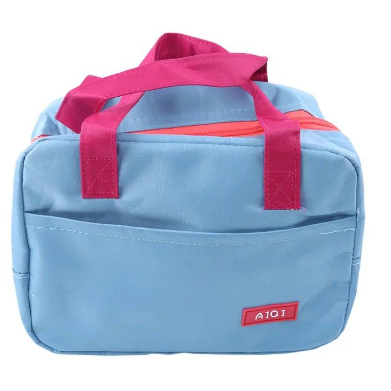 Портативная сумка для обеда, термоизолированная сумка для обеда, сумка-холодильник, водонепроницаемая, толщина, сумка для обеда для пикника, унисекс, сумки для хранения еды - Цвет: Light blue