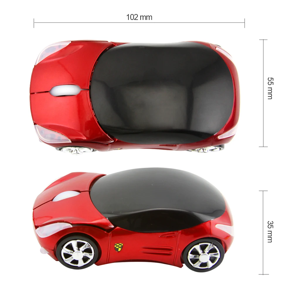 CHUYI Mini Wireless Sports Car Mouse Optical Computer Ergonomic Gaming Mouse Wireless Mice For Xiaomi Laptop Notebook Gamer Gift