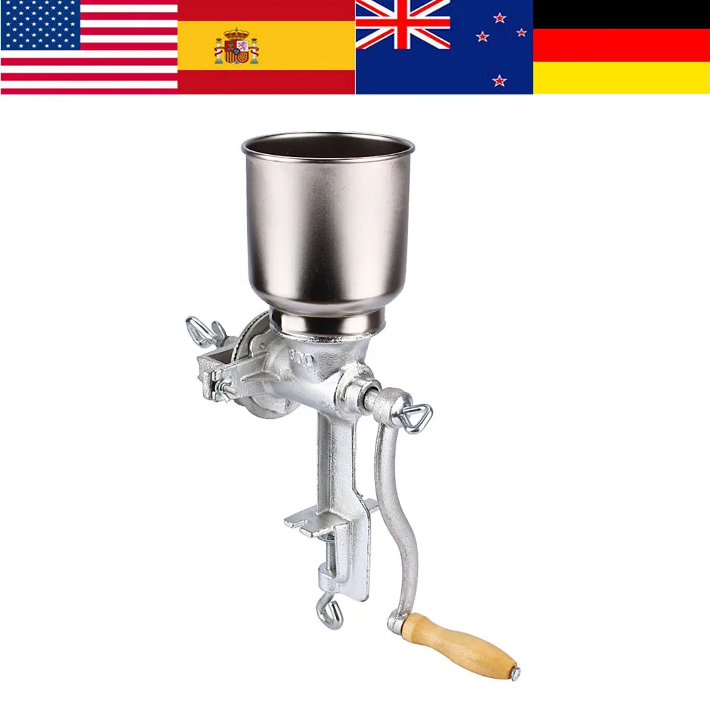 Flour Mill Grinding Machine Manual Grain Grinder Eletroplating Cast Iron  Ceramic Corn Coffee Grinding Tools Kitchen Hand Grinder