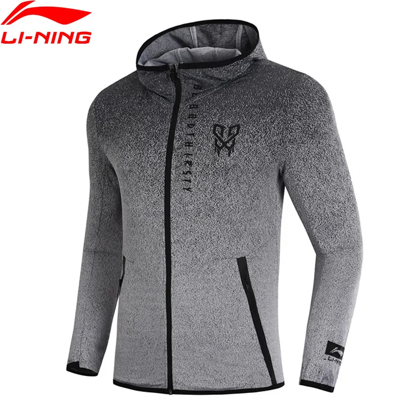 

Li-Ning Men CBA Basketball Series Sweater Hoodie Regular Fit Gradient Color LiNing Comfort Sports Coat AWDN343 CJAS18