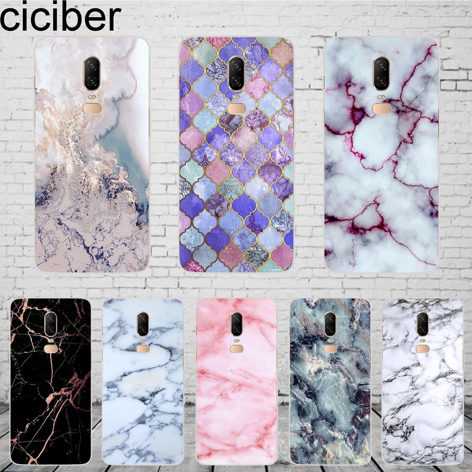 

ciciber Colored Marble Cover For Oneplus 7 Pro 6 6T 5 5T Phone Cases For 1+ 7 6 5 T Pro Funda Coque Capa Shell Soft Silicone TPU