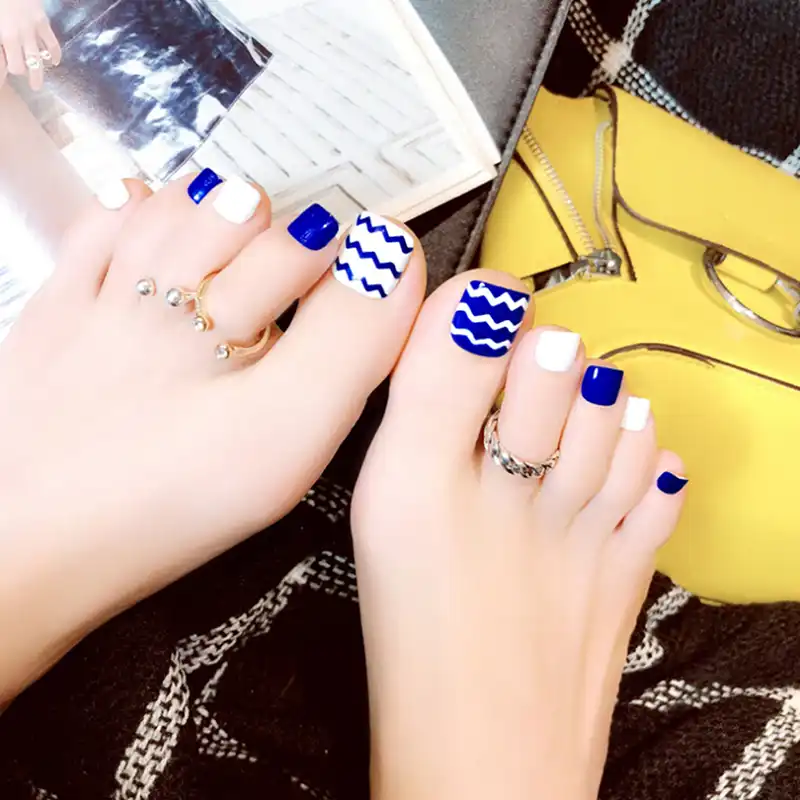 Download 24pcs White Blue Ocean Toe Fake Nails Full Cover Acrylic Feet For iPhone Free Wallpaper 24pcs White Blue Ocean Toe Fake Nails Full Cover Acrylic Feet For Android Free