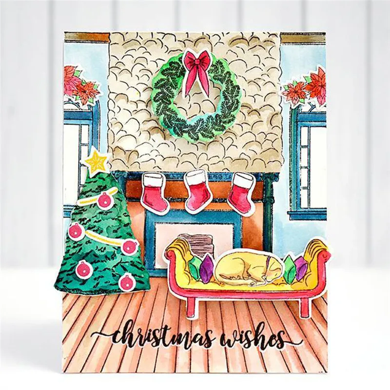 

InLoveArts Furniture Dies and Stamp New Craft Metal Cutting Dies Frame for DIY Scrapbooking Card Making Album Embossing