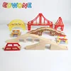Wooden Track Railway Bridge Accessories Educational Toys Tunnel Cross Bridge Compatible all Wood Train Track   Biro ► Photo 3/3