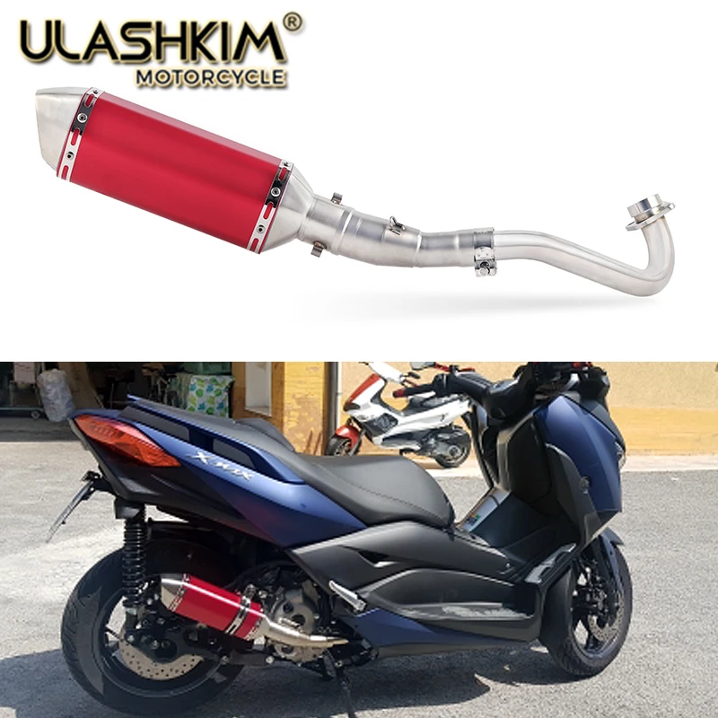 

Motorcycle Full System Exhaust Muffler Escape Middle Link Pipe Slip On For yamaha XMAX300 XMAX250 XMAX400 2017 2018