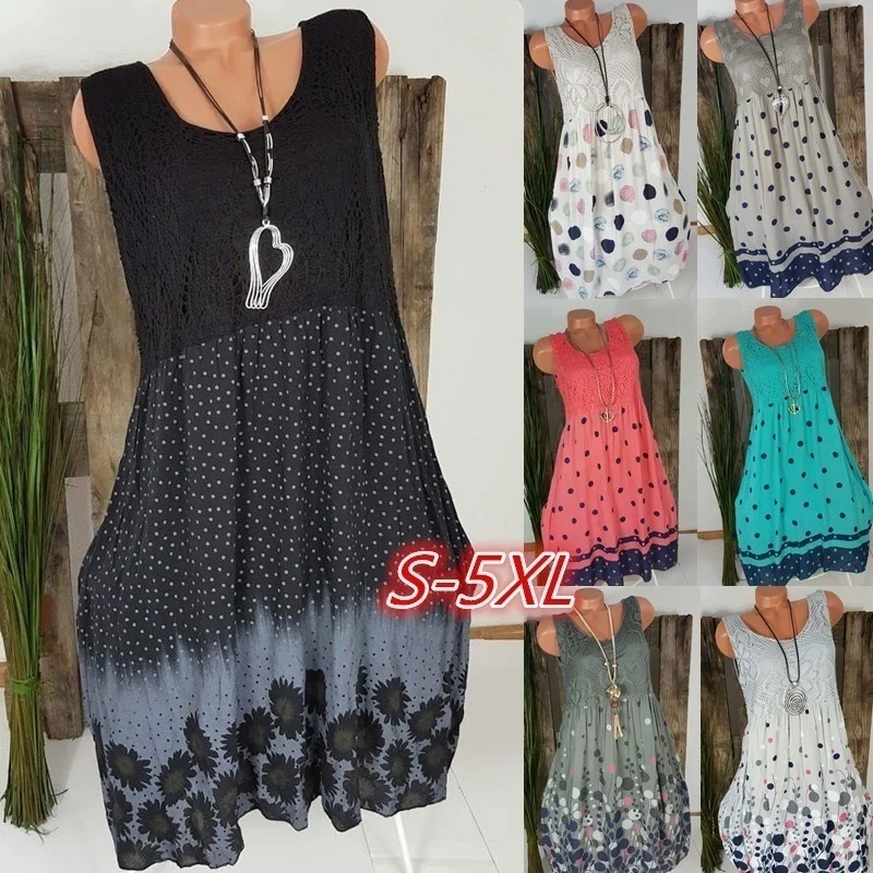 

ZOGAA Beach Dress Floral Strap Printed Sleeveless Sexy Backless Dress High Waist Loose Casual Beach Vintage Dresses 5xl Big Size
