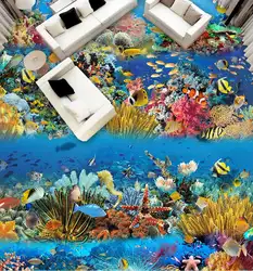 3d картина этаж фото обои на заказ самоклеющиеся обои виниловое покрытие Мирового океана 3D этажей для гостиной
