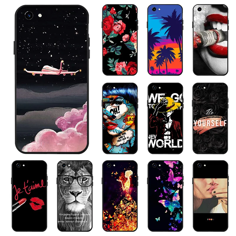 

Ojeleye Fashion Black Silicon Case For Vivo Y81 Cases Anti-knock Phone Cover For Vivo Y81i 6.22 inch Covers