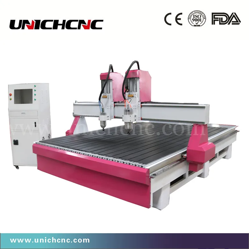 

Best price cnc router china price&woodworking machine two independent heads