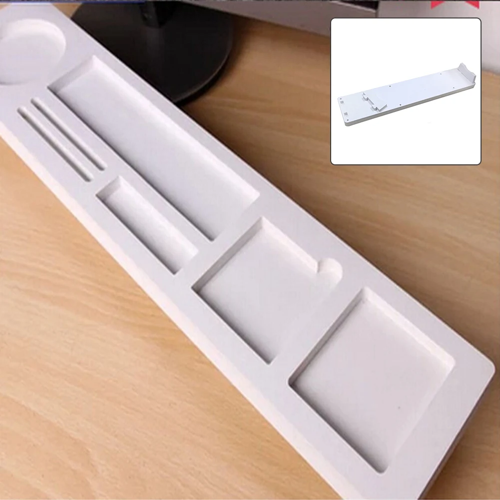 Creativa Multi-función de la computadora de escritorio, accesorios de escritorio de madera útil teclado estante rack de almacenamiento