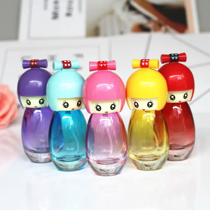 

1PC 20ml Empty Glass Perfume Bottle Doll Design Cute Girls Perfume Bottle Atomizer Cosmetic Refillable Travel Spray Bottles
