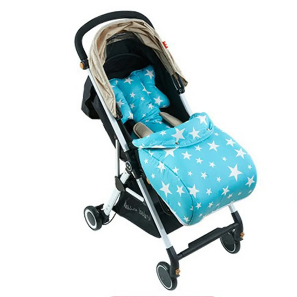

Baby Stroller Cushion Baby Cotton Sit Pad For Car Seat Warm Thickened Anti-humpback Winter Windproof Hood With Foot Cover