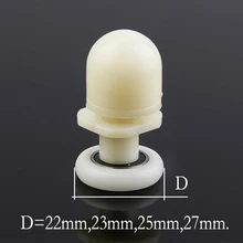 Single Plastic Shower Door Rollers Wheel Runner Diameter 22mm,23mm,25mm,27mm. 8pcs/lot