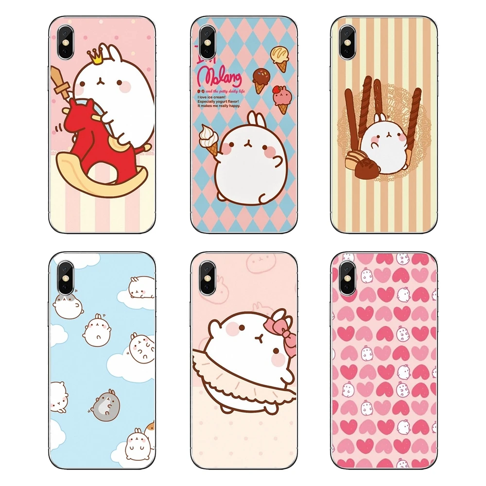 Корея мультфильм Картофель molang розовый животных для LG G7 Q6 Q7 Q8 Q9 V30 X Мощность 2 3 OnePlus