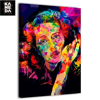

HD printed 1 piece canvas art movie star BETTE DAVIS by KANEDA Alessandro Pautasso Painting room decoration movie posterF1921