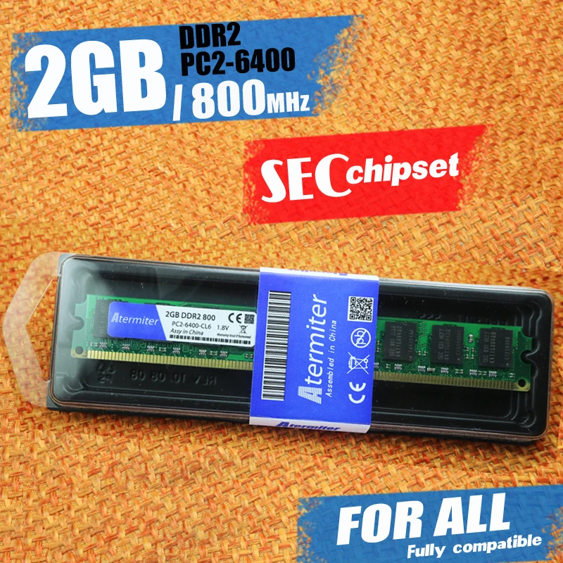 

New 2GB DDR2 PC2-6400 800MHz (SEC chipset) For Desktop PC DIMM Memory RAM 240 pins (For intel amd) System Fully compatible