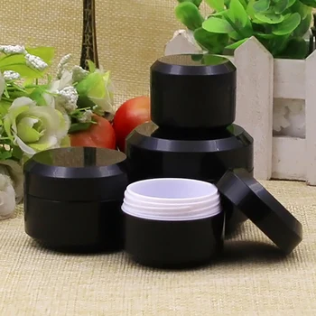 

50/100pcs 5/10/15/30g Black Double Layer Facial Cream Jar Pot Empty Cosmetic Mask/Eye Package Refillable Container Makeup Tools