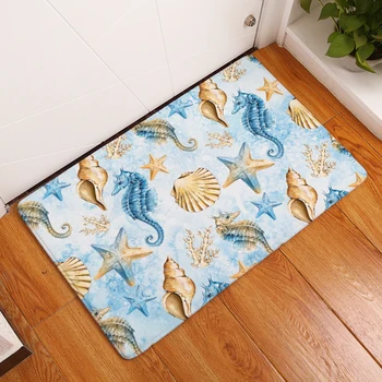 

2017 New Fashion Creative Rugs Washable Marine life Carpet Mats Bedroom Non-Slip Floor Mats Area rug for living room